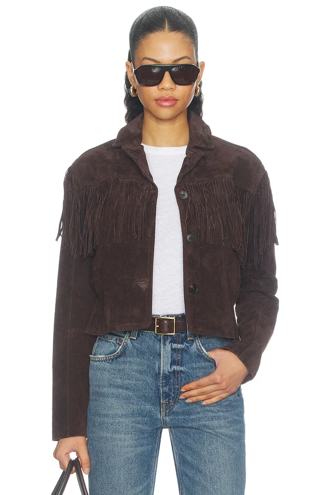 Suede Fringe Jacket