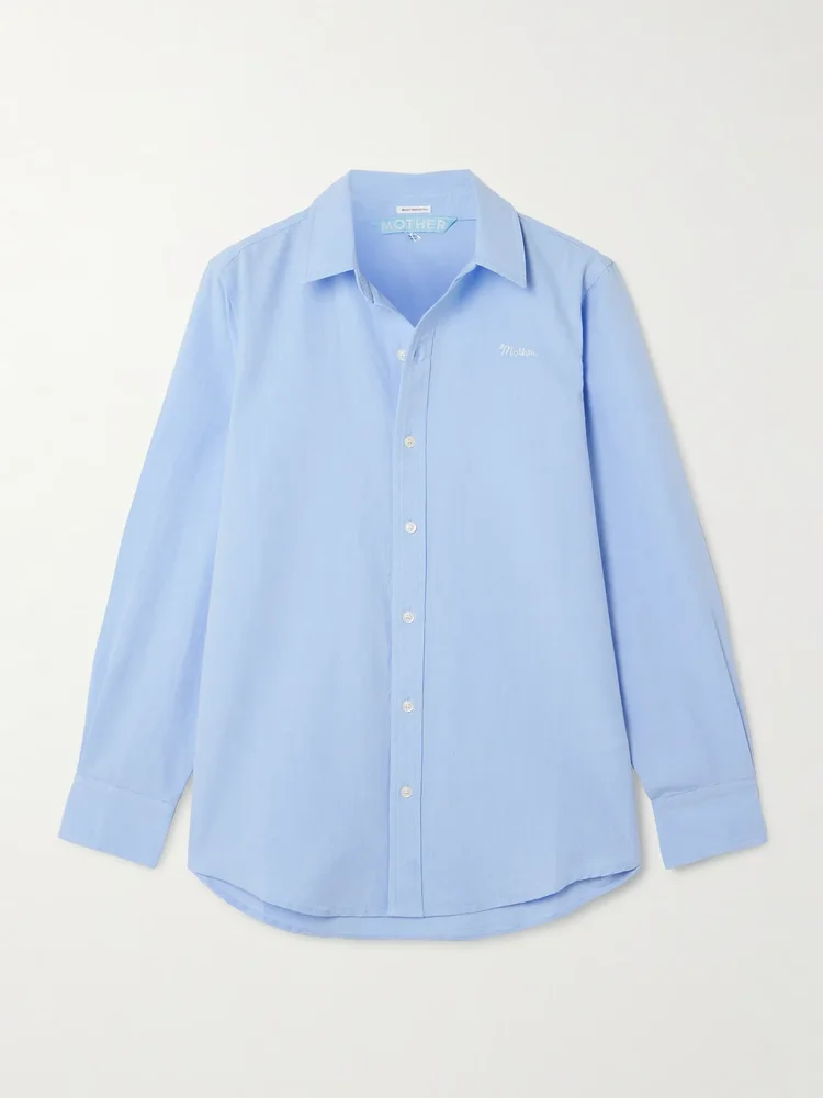 The Bestie embroidered cotton shirt