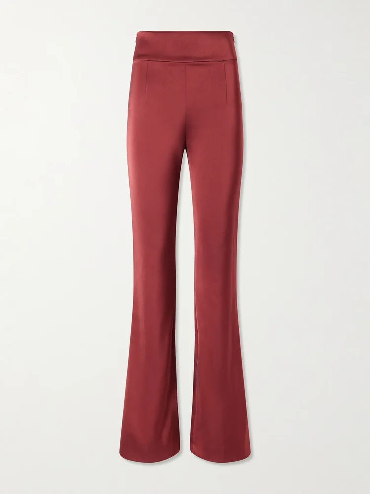 Satin flared pants