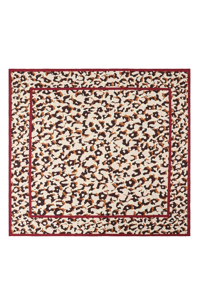 Surreal Leopard Silk Square Scarf