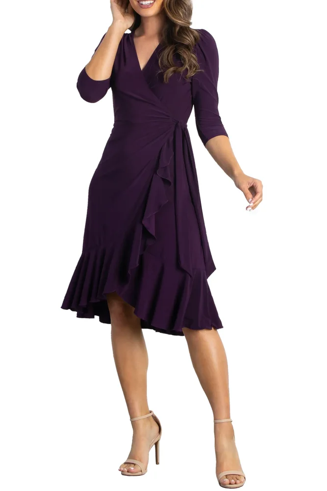 Whimsy Midi Wrap Dress