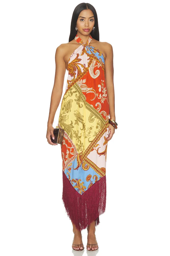 Tie Sash Long Dress