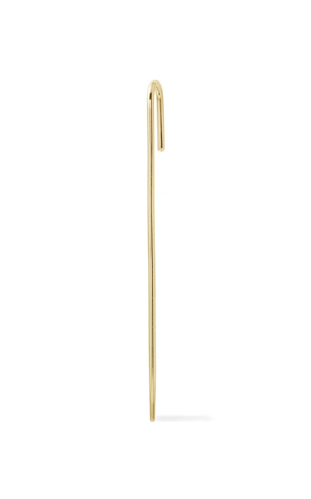 18K Yellow Gold Thread Single Ear Pin