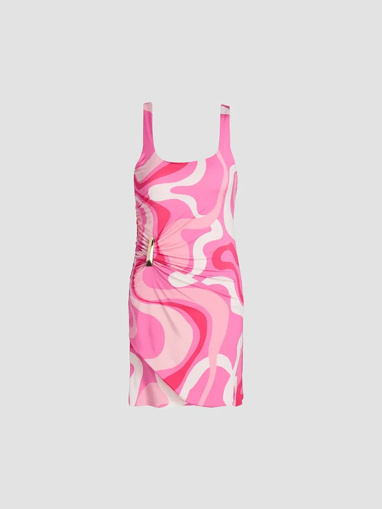 Justine Geo-Print Jersey Minidress