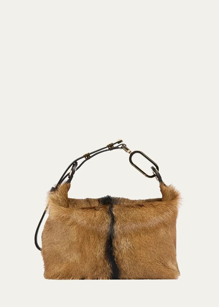 Flo Calf Hair Pouch Bag