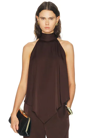 Lightweight Satin Hankerchief Top