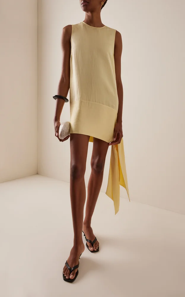 Faro Sash Crepe Mini Dress