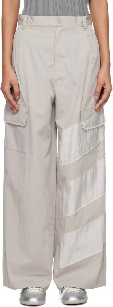 Taupe Wide Cargo Pants