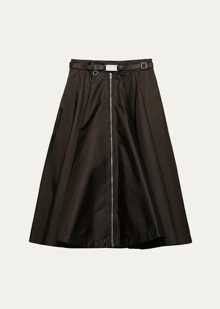 Belted A-Line Skirt