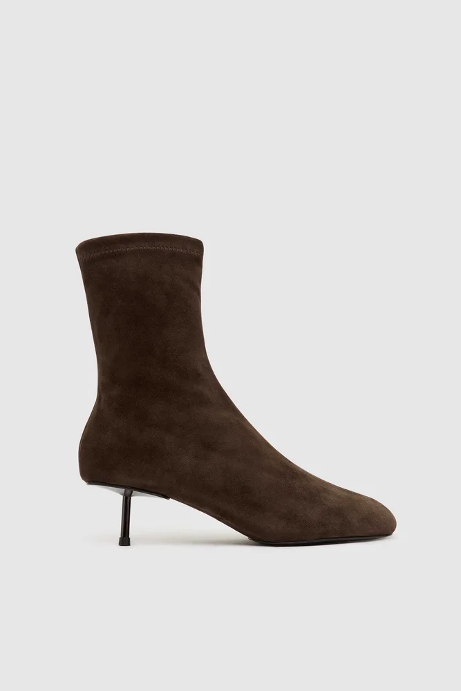 Suede Ballet Boot - Coffee