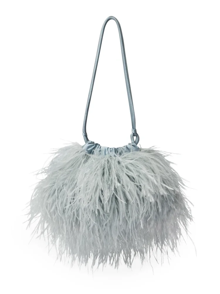 Janie Feathered Shoulder Bag