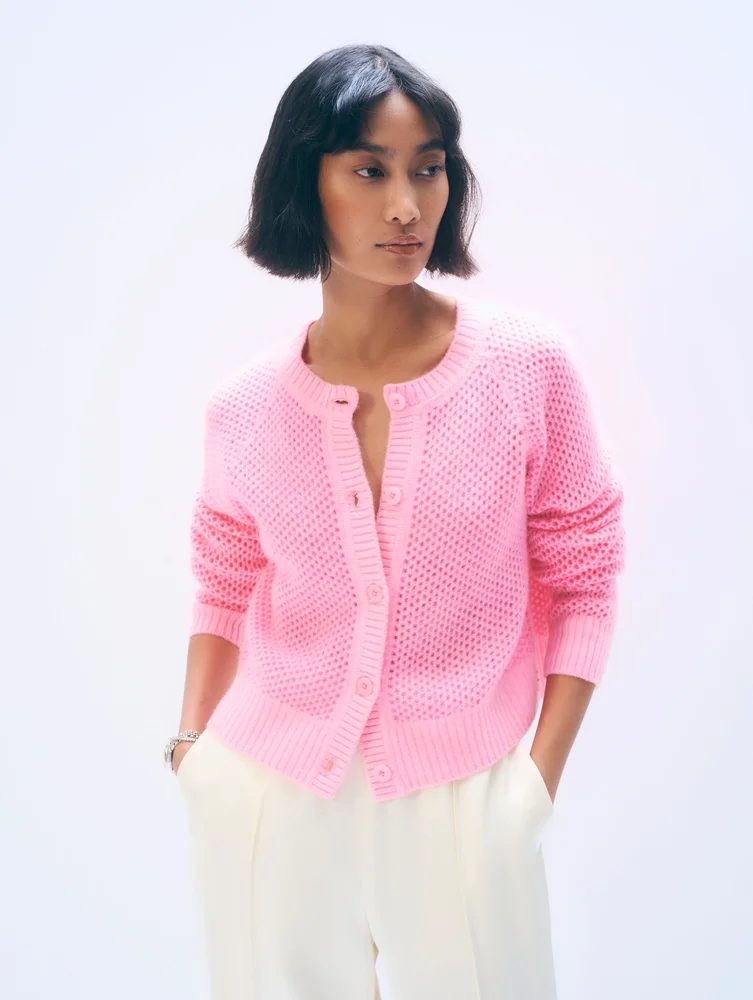 Cashmere Mesh Cardigan