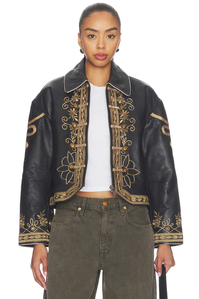 x We The Free Lana Leather Jacket