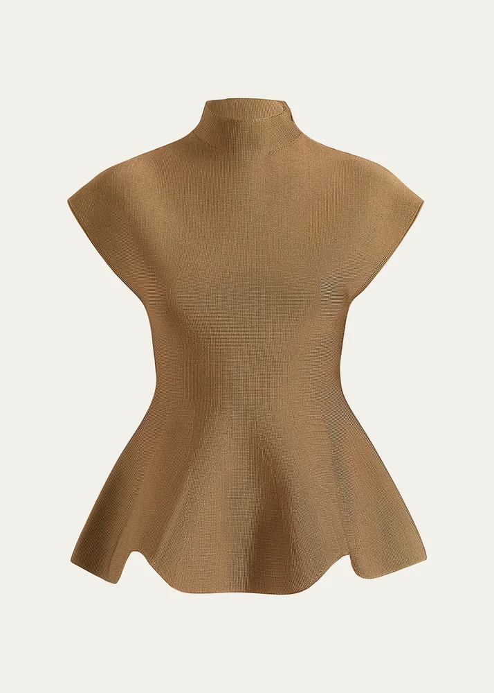 Andra Knit Peplum Top