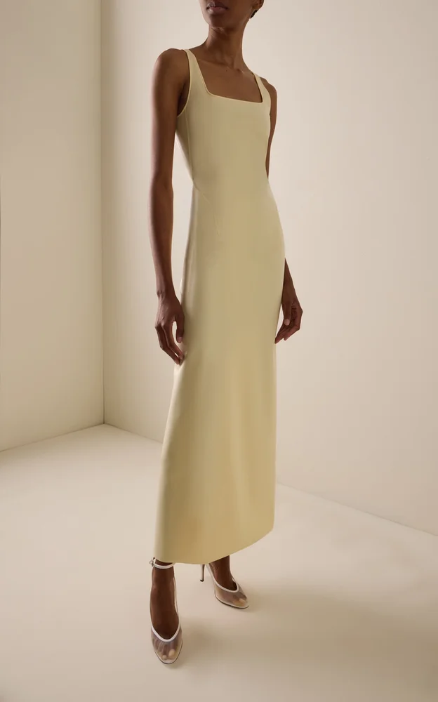 Latex-Jersey Maxi Dress