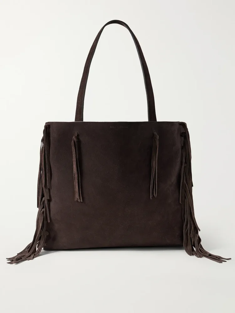 Joni fringed suede tote