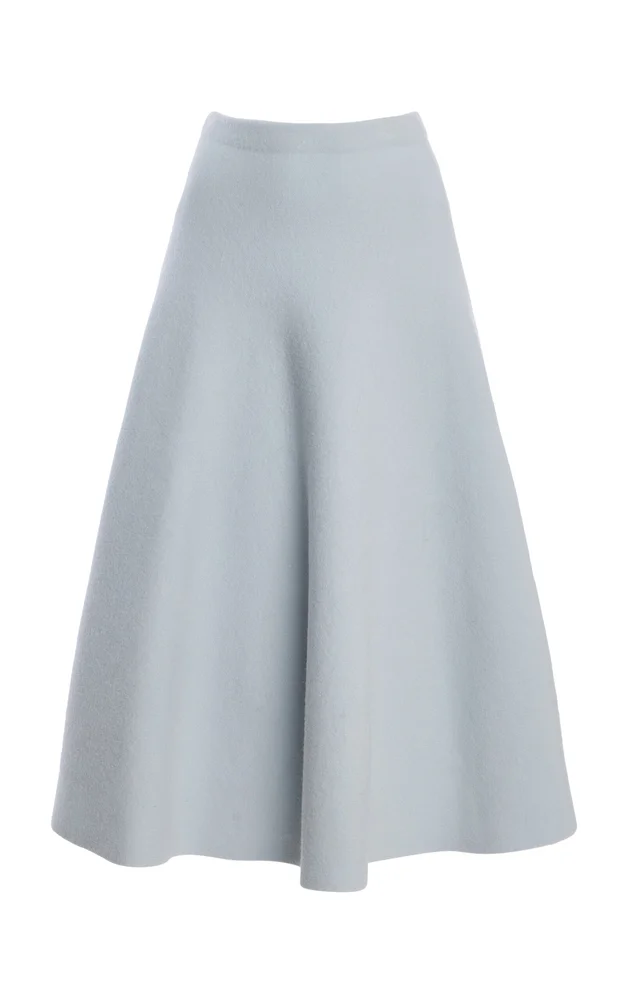 The Miller Structured Virgin-Wool Midi Skirt