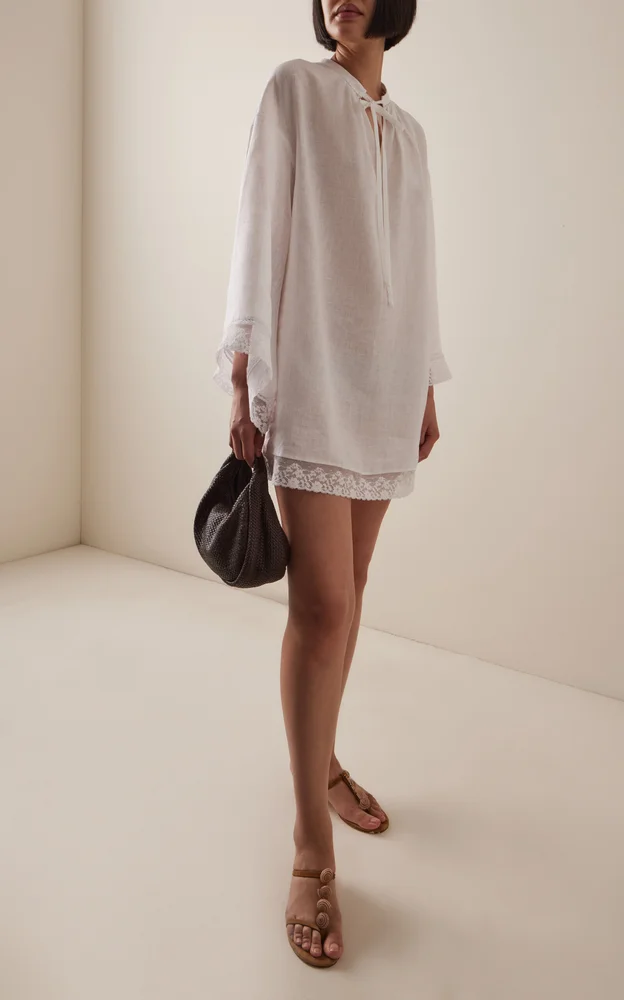Exclusive La Isla Veronica Linen Mini Kaftan