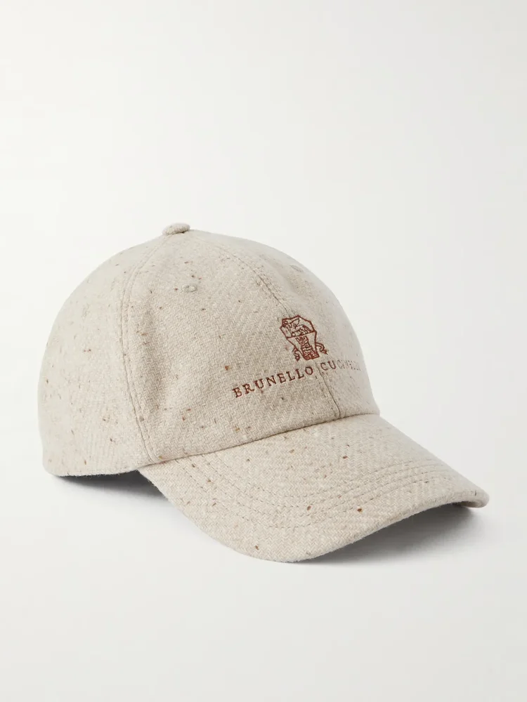 Logo-Embroidered Wool and Cashmere-Blend Baseball Cap