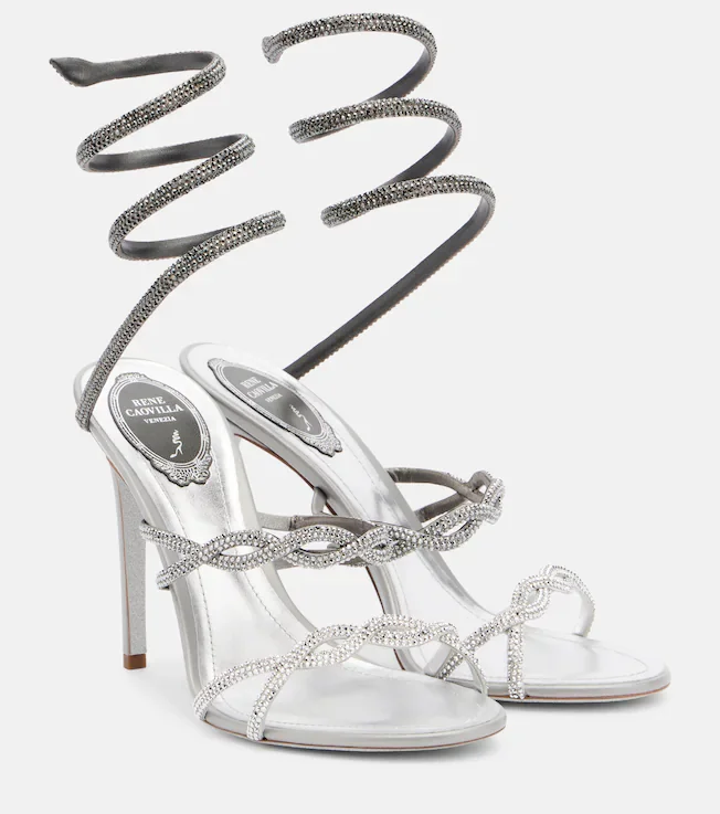 Cleo embellished satin sandals