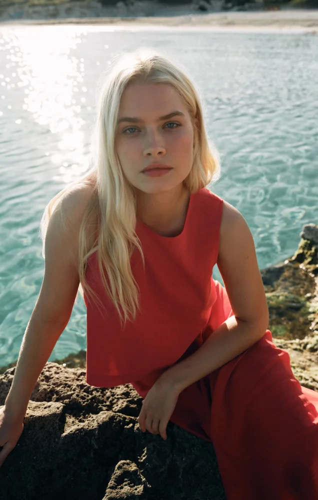 Z SUPPLY Sloane Linen Cropped Tank