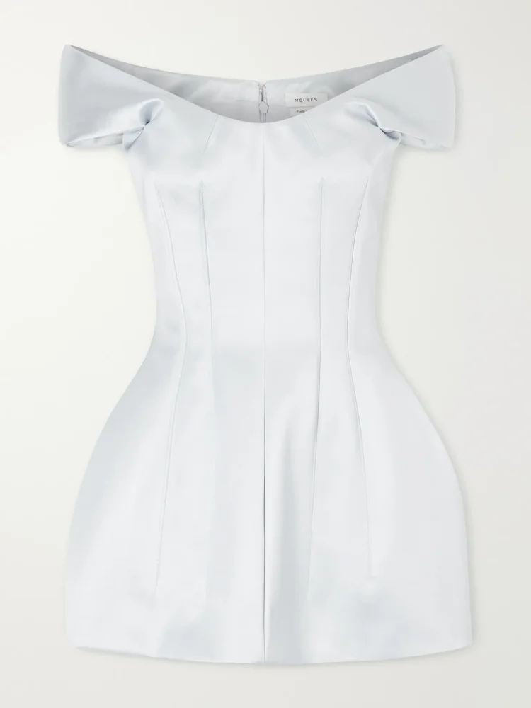 Cocktail satin mini dress