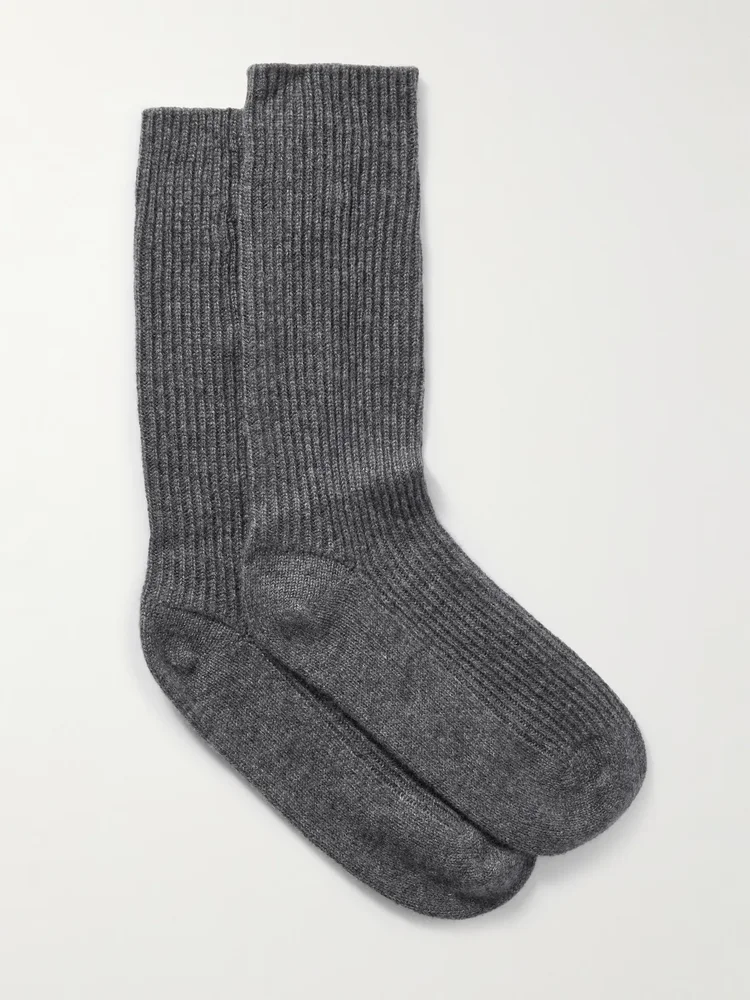 Zera ribbed cashmere socks