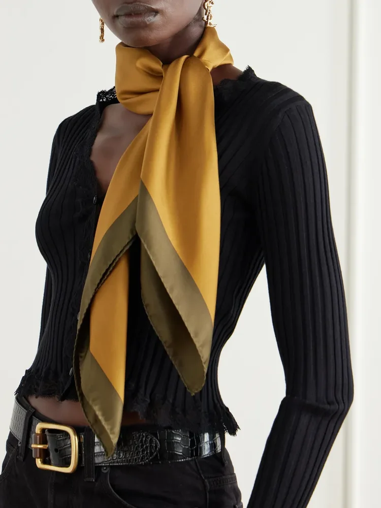 Cassandre-printed silk-twill scarf