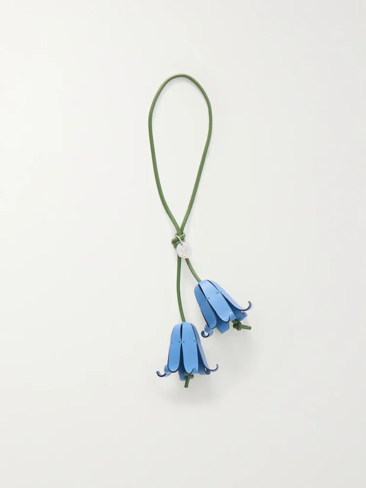 Bluebells leather bag charm