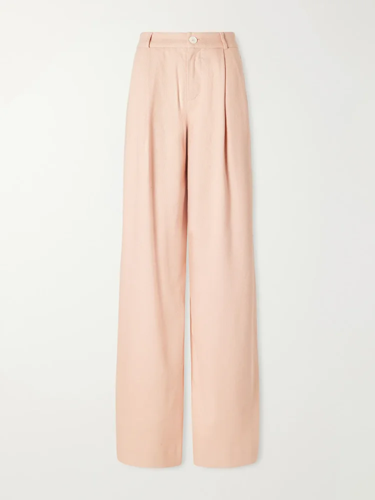 The Trouser cotton wide-leg pants