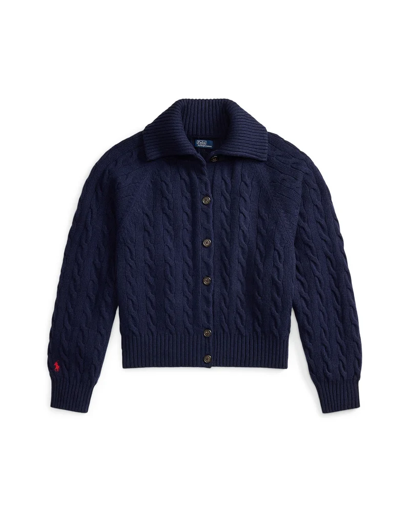 Wool & Cashmere Collared Cardigan Sweater