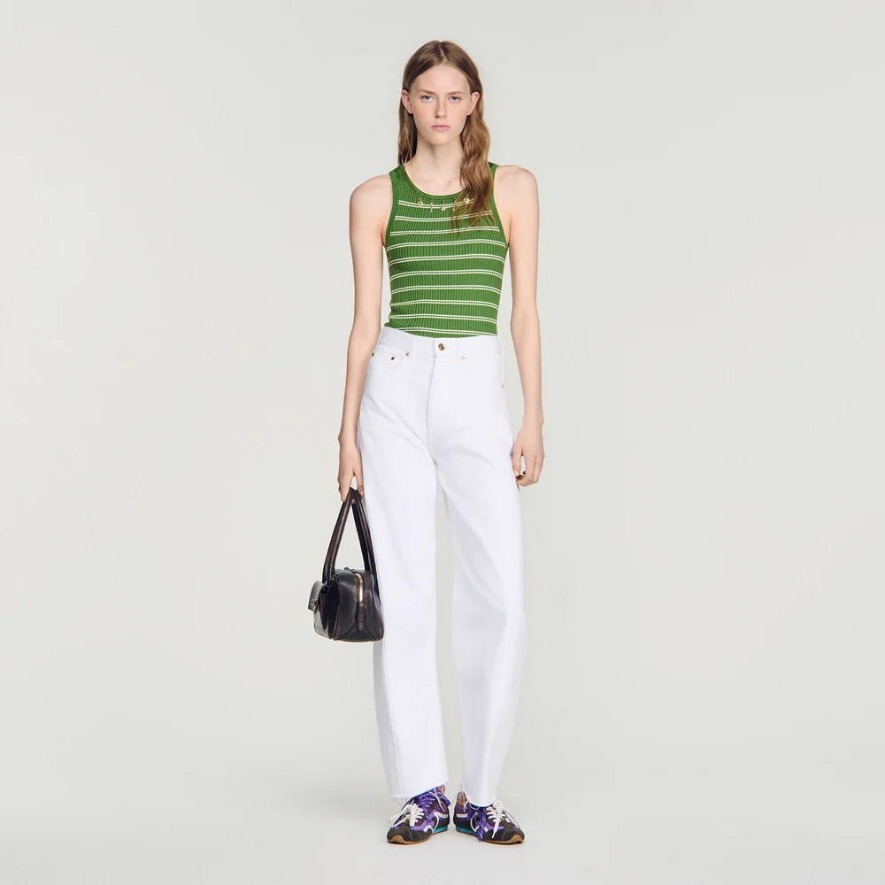 STRIPED TANK TOP WITH CHARMS