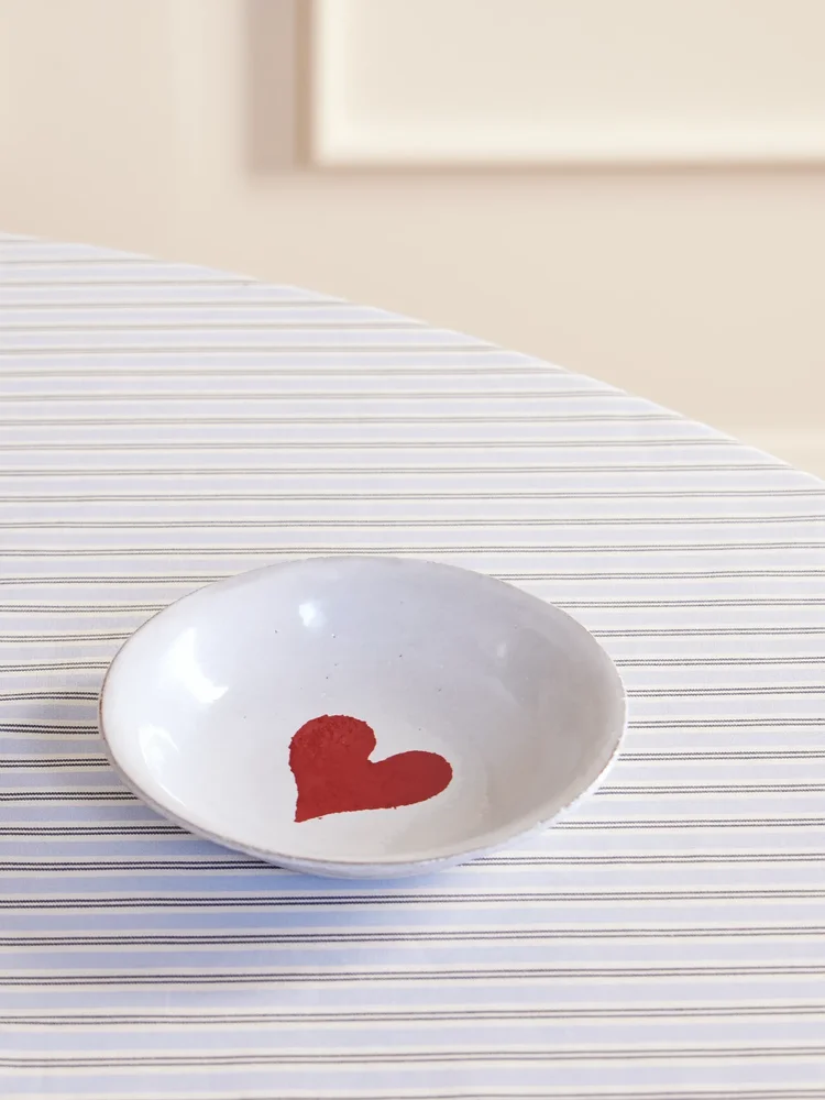 + John Derian Red Heart ceramic dish