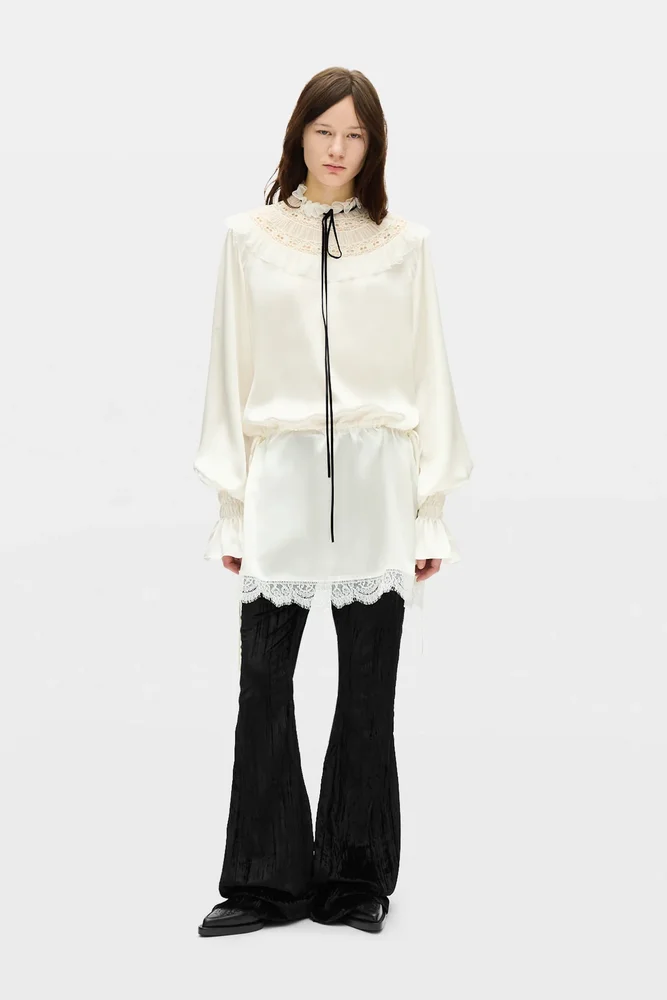 Armida Ruffle Collar Mini Dress