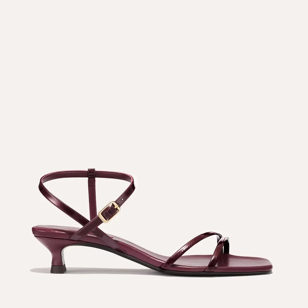 Dylan Sandal - Burgundy Patent