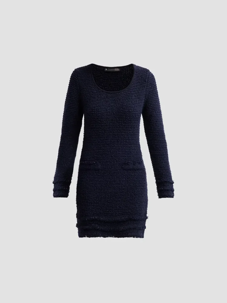 Bouclé Mini Sweaterdress