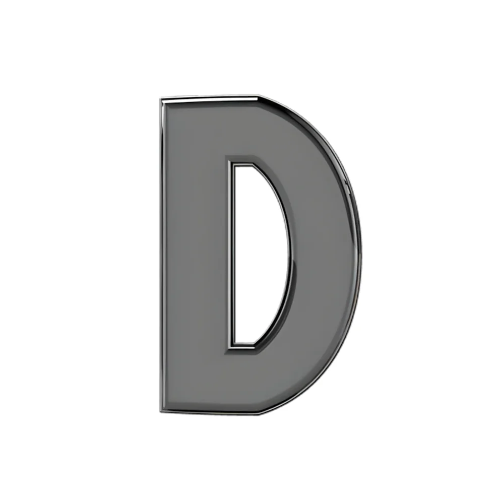 Slider Solid Letter D Charm