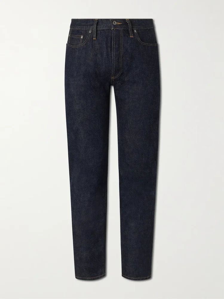 Classic Straight-Leg Rinsed Selveged Jeans