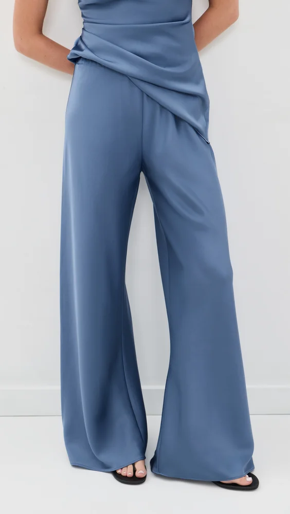 Satin Colby Pants (Denim Blue)