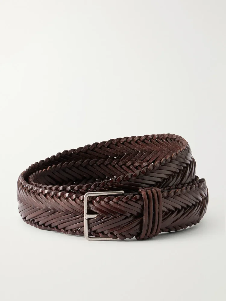Fisherman braided leather belt