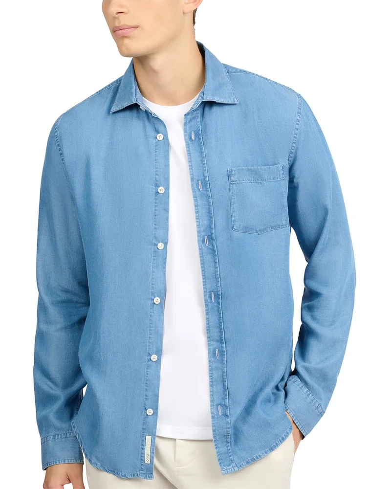Denim Chambray Long Sleeve Shirt