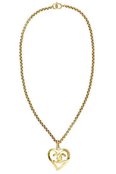 Chanel 1995 CC Heart Necklace