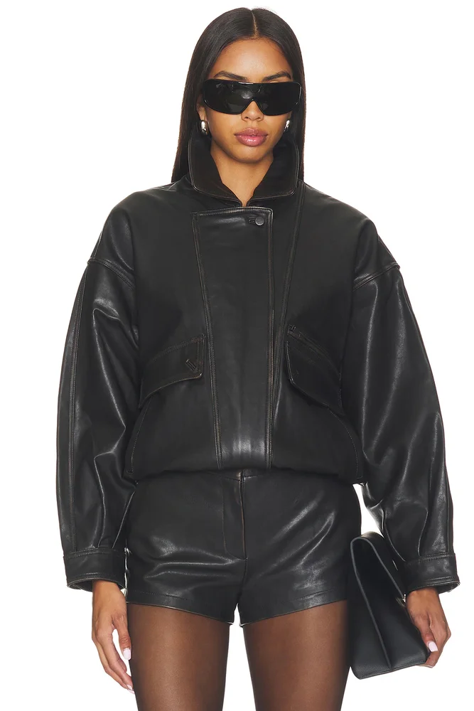 Leather Distressed Moto Jacket