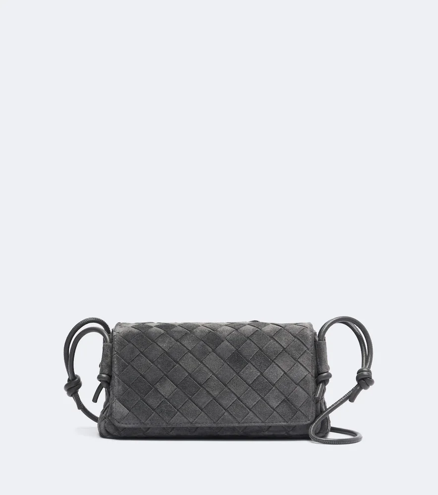 Notturno Mini suede crossbody bag
