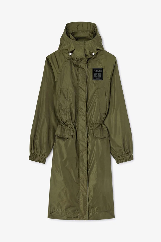 Nylon Parka Coat