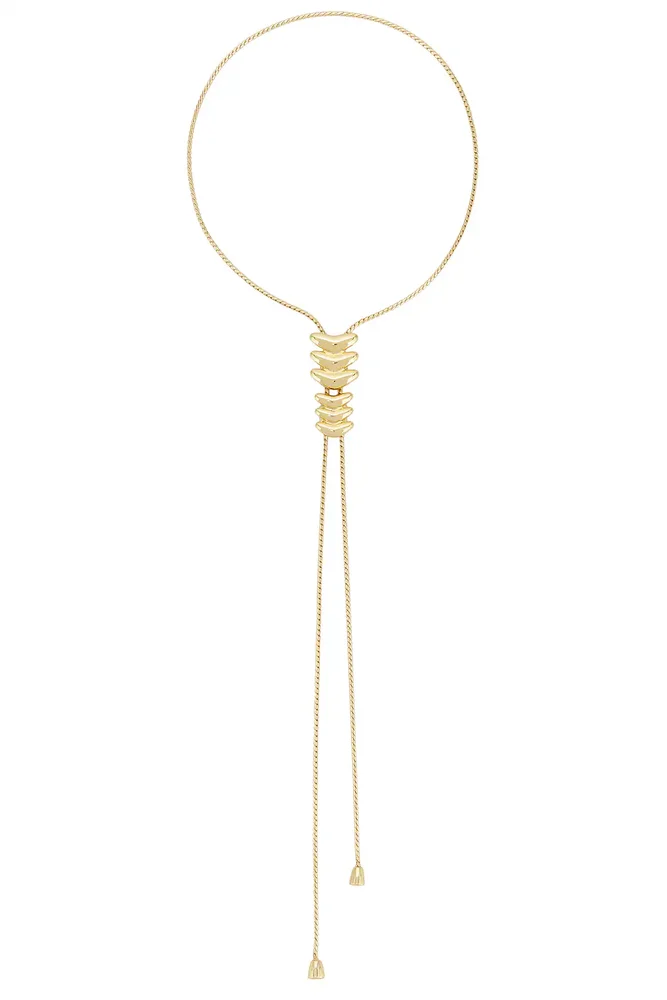 Metal Vortex Bolo Lariat Necklace