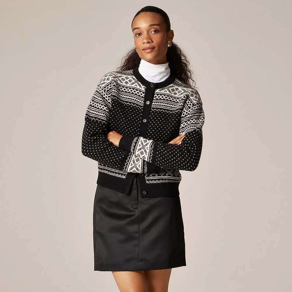 Fair Isle cardigan in vintage wool