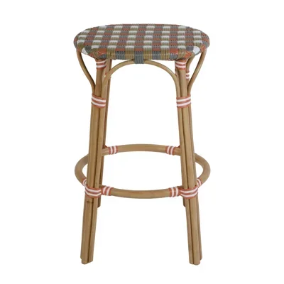 Ballito 30 in. Seat Height Oval Rattan Bar Stool