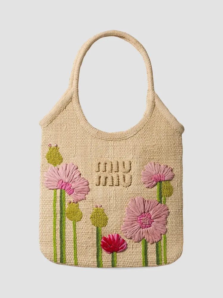 Ivy Raffia Top Handle Bag