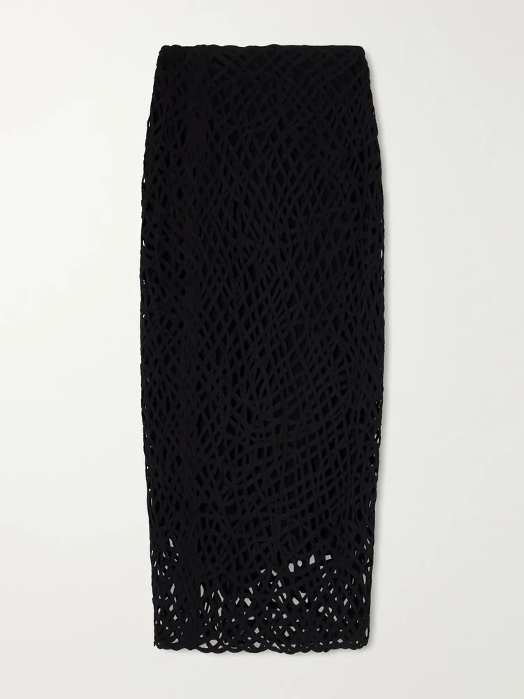 marseille crocheted midi skirt